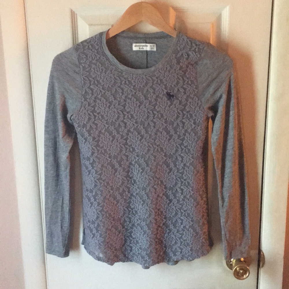 Abercrombie Kids Girls Gray Long Sleeve Shirt